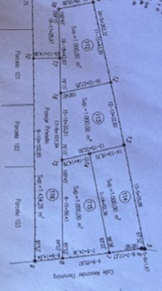 Lotes de 1000 m2 en Villa Gral.Belgrano gas natural pasan por el frente del loteo!!!!