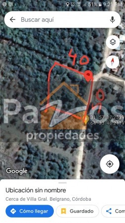 Lote de 2000 m en Villa Gral.Belgrano, Cordoba